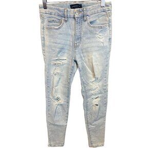 Aeropostale Faded Distressed Mid Rise Skinny Jeans Sz 6